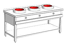 Плита WOK индукционная Heidebrenner ETK-I-W 732337 3X8 квт