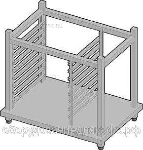 Подставка с направляющими Tecnoinox для печей на 6 и 10 уровней SFBT6