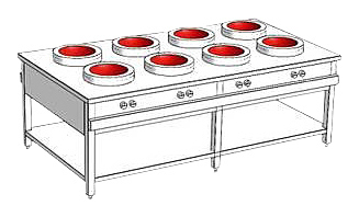 Плита индукционная WOK Heidebrenner ETK-I-W 761829