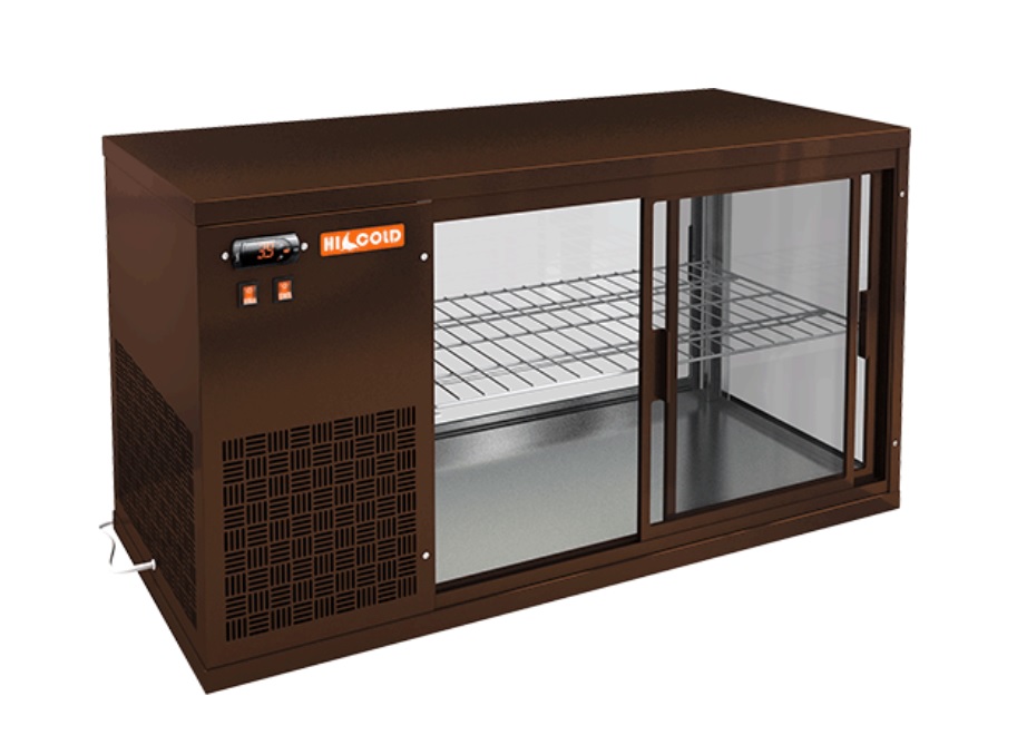 Витрина холодильная HICOLD VRL 1300 L Brown