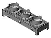 Плита газовая Вулкан KSB03 8081 WOK