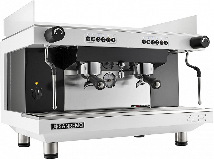 Кофемашина полуавтоматическая Sanremo Zoe SAP Tall 2 гр. высокие группы, белая